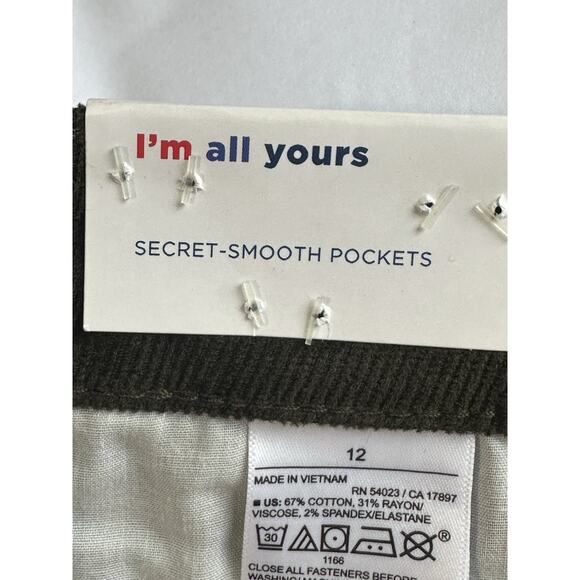 Old Navy Extra High Rise Kicker Boot-cut Corduroy Pants Women's Sz 12 Brown NWT - Picture 13 of 13